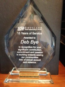 GCASA 15 year Service Award